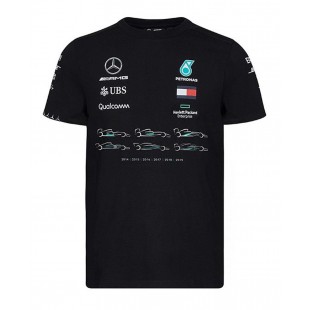 Formule 1 - Týmové tričko Mercedes AMG Petronas 2019 World Championship Winner