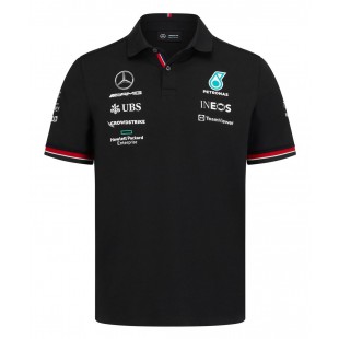 Formule 1 - Týmové polo tričko Mercedes AMG Petronas - černé