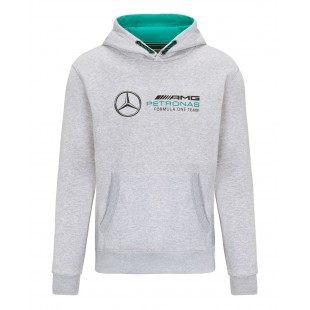 Formule 1 - Týmová mikina Mercedes AMG Petronas s kapucí - šedá