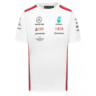 Formule 1 - Týmové tričko Mercedes AMG Petronas - bílé