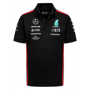 Formule 1 - Týmové polo tričko Mercedes AMG F1 - černé