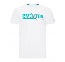 Tričko Lewis Hamilton "44" - bílé