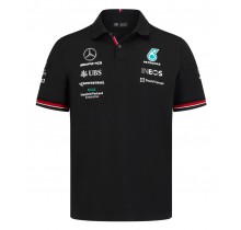 Týmové polo tričko Mercedes AMG Petronas - černé