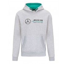 Týmová mikina Mercedes AMG Petronas s kapucí - šedá