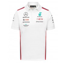 Týmové polo tričko Mercedes AMG Petronas - bílé