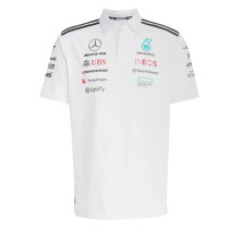 Týmové polo tričko Mercedes AMG Petronas - bílé